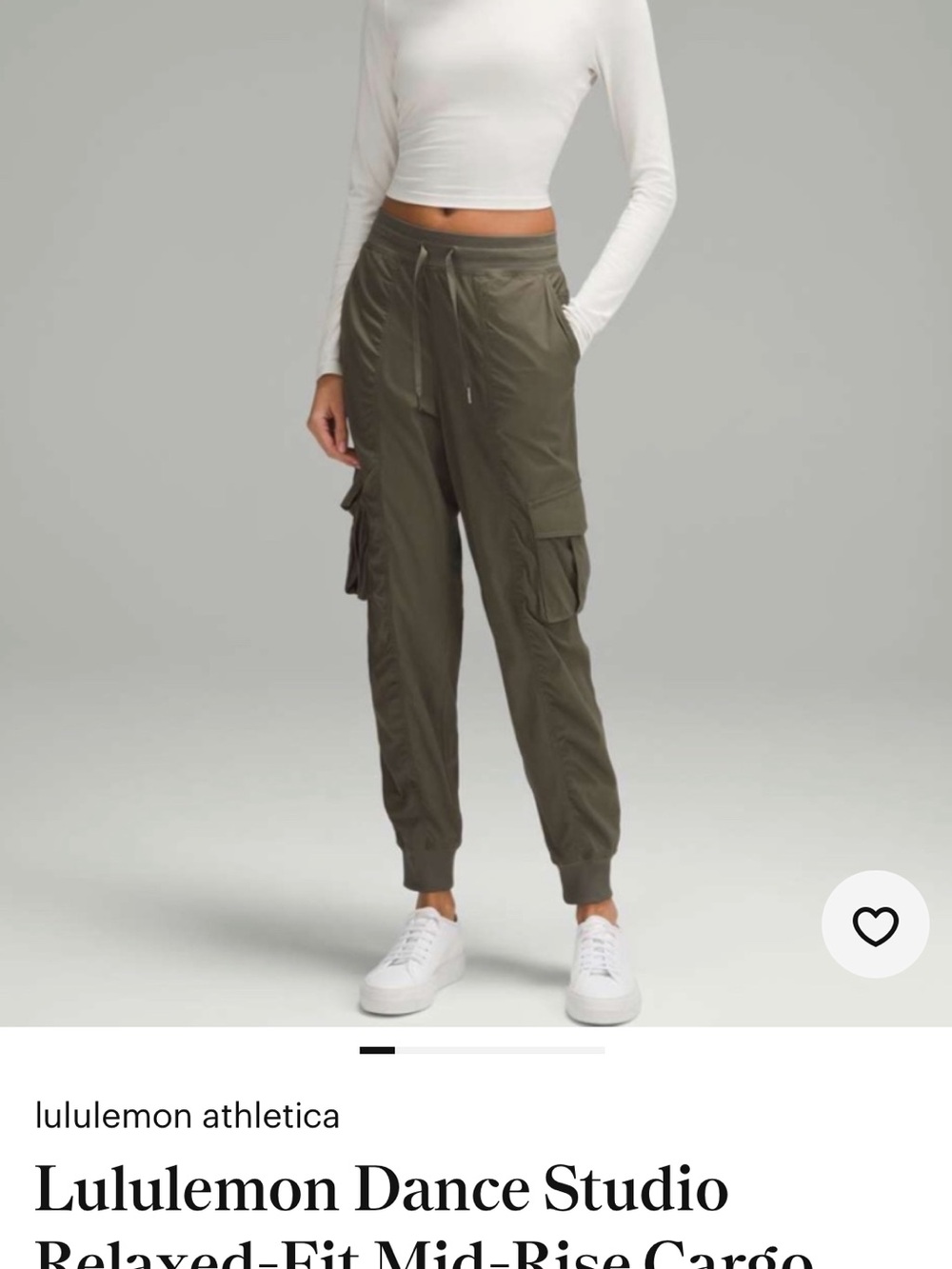Dance Studio Relaxed-fit Mid-rise cargo jogger